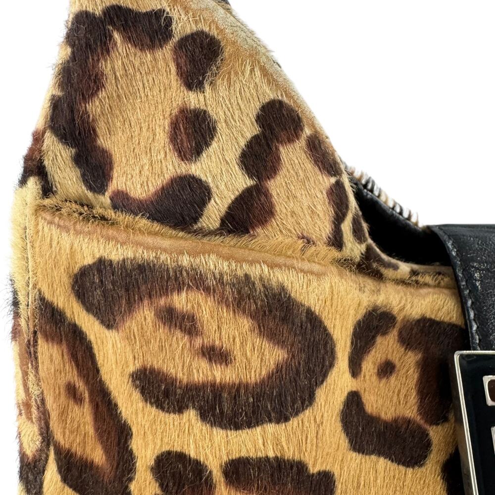 Fendi Vintage Leopard Print Calf Hair Shoulder Bag - Picture 12 of 16